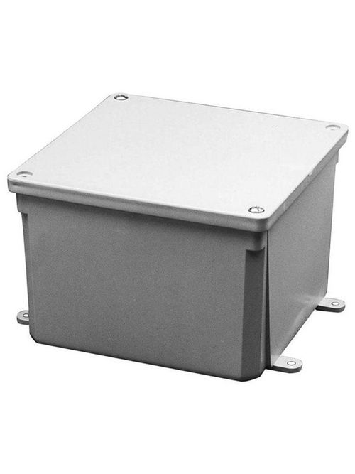 6 X 6 X 4 Inch PVC Molded Junction Box with Cover 6 X 6 X 4 Inch PVC Molded Junction Box with Cover